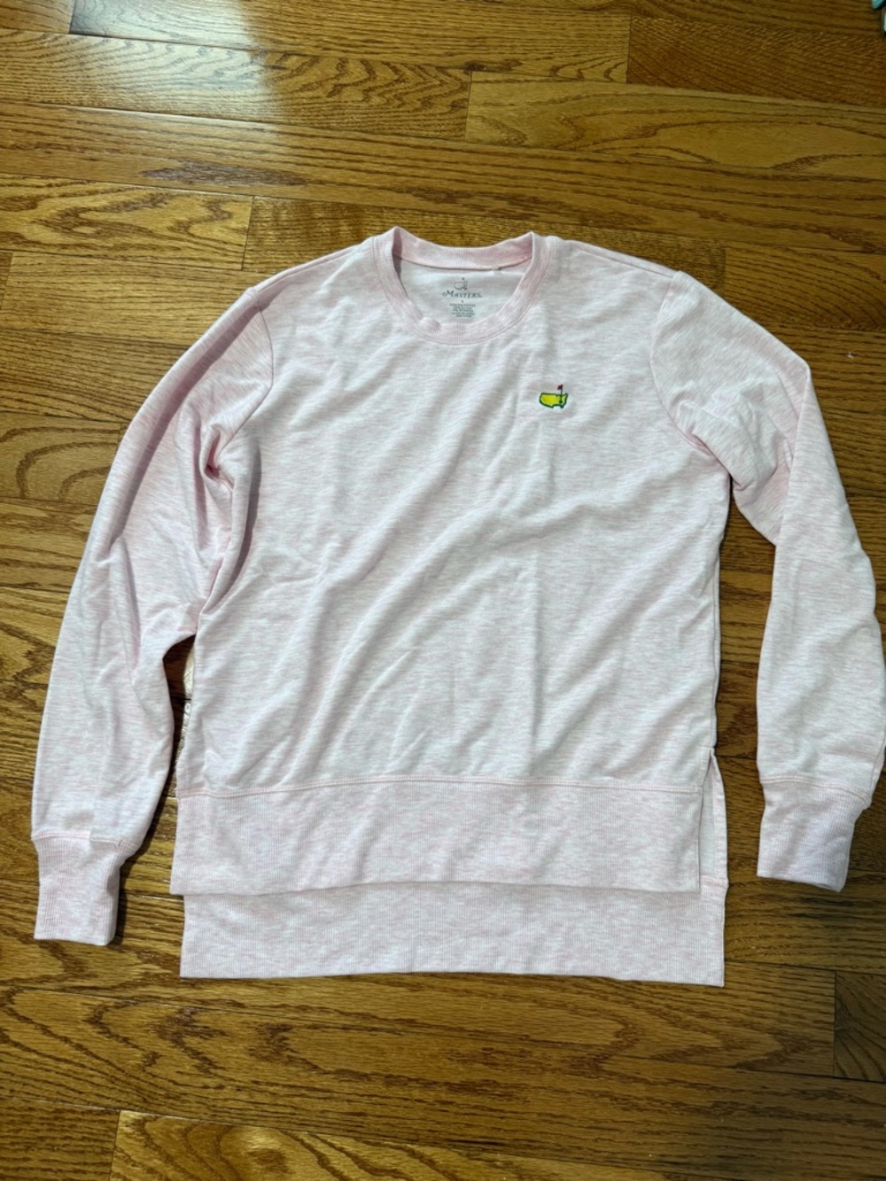Masters Light Pink Crewneck Sweatshirt with Augusta National golf logo